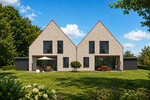 Zwei exklusive Neubau-Doppelhaushälften mit familienfreundlichem Wohnkonzept & Privatteich - Doppelhaushälfte Münster / Albachten Albachten | Angebot:26727481